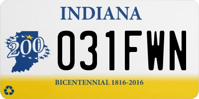 IN license plate 031FWN