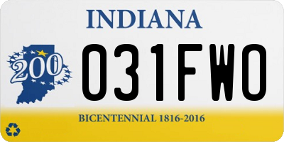 IN license plate 031FWO