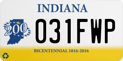 IN license plate 031FWP