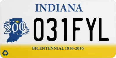 IN license plate 031FYL