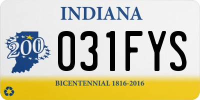 IN license plate 031FYS