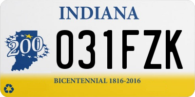 IN license plate 031FZK