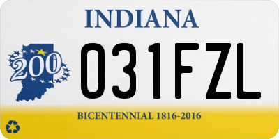 IN license plate 031FZL