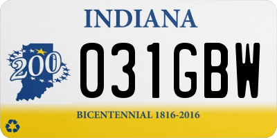 IN license plate 031GBW