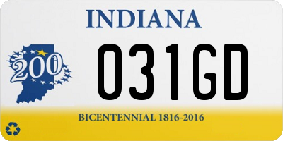 IN license plate 031GD