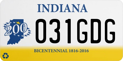 IN license plate 031GDG