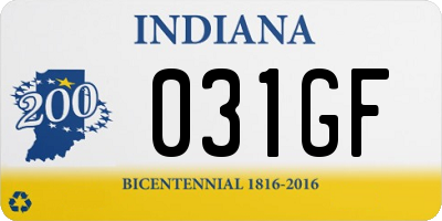 IN license plate 031GF