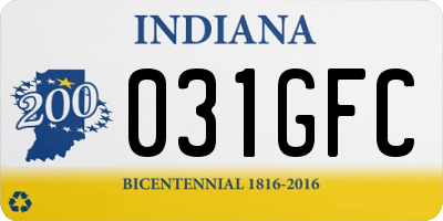 IN license plate 031GFC