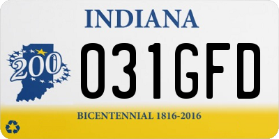 IN license plate 031GFD