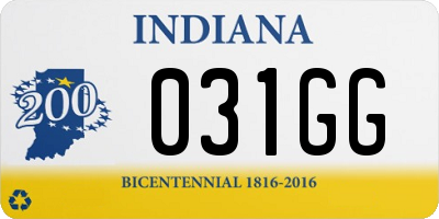 IN license plate 031GG