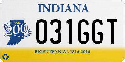 IN license plate 031GGT