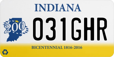 IN license plate 031GHR