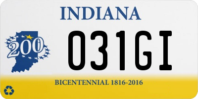 IN license plate 031GI