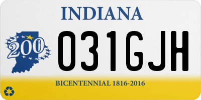 IN license plate 031GJH