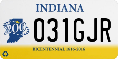 IN license plate 031GJR