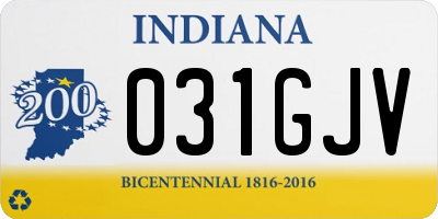 IN license plate 031GJV