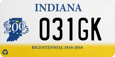 IN license plate 031GK