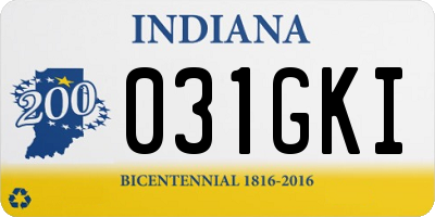 IN license plate 031GKI