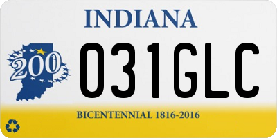 IN license plate 031GLC
