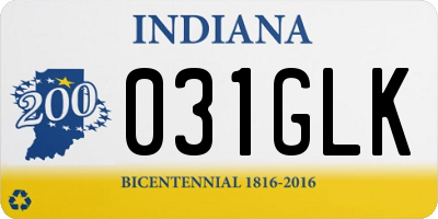 IN license plate 031GLK