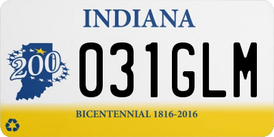 IN license plate 031GLM