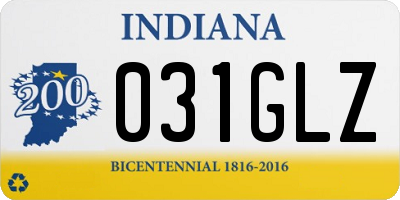 IN license plate 031GLZ