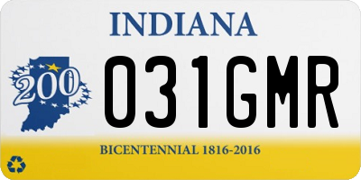 IN license plate 031GMR