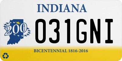 IN license plate 031GNI