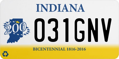 IN license plate 031GNV
