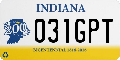IN license plate 031GPT