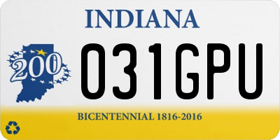 IN license plate 031GPU
