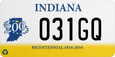 IN license plate 031GQ