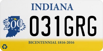IN license plate 031GRG