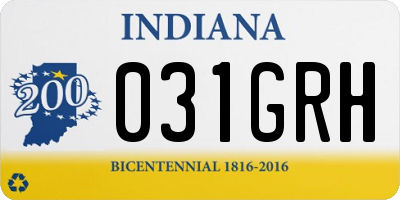 IN license plate 031GRH