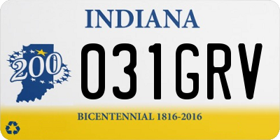 IN license plate 031GRV