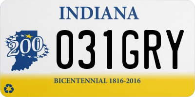 IN license plate 031GRY