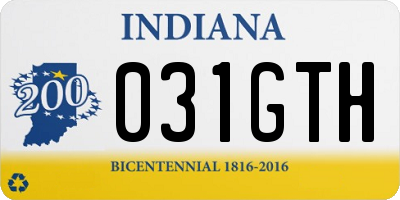 IN license plate 031GTH