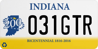 IN license plate 031GTR
