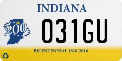 IN license plate 031GU