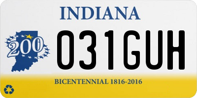 IN license plate 031GUH