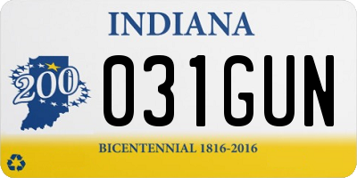 IN license plate 031GUN
