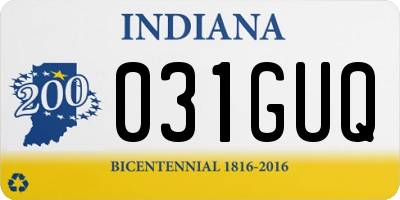 IN license plate 031GUQ