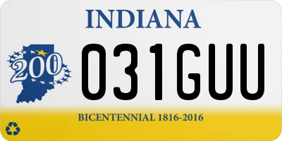 IN license plate 031GUU