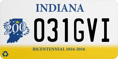 IN license plate 031GVI