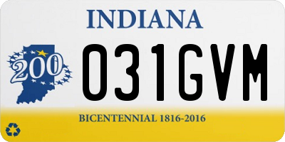 IN license plate 031GVM