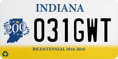 IN license plate 031GWT