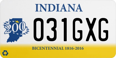 IN license plate 031GXG
