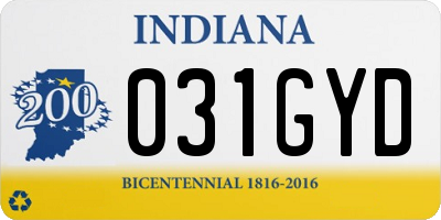 IN license plate 031GYD