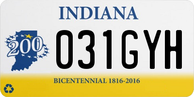 IN license plate 031GYH
