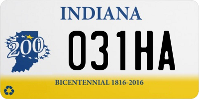 IN license plate 031HA